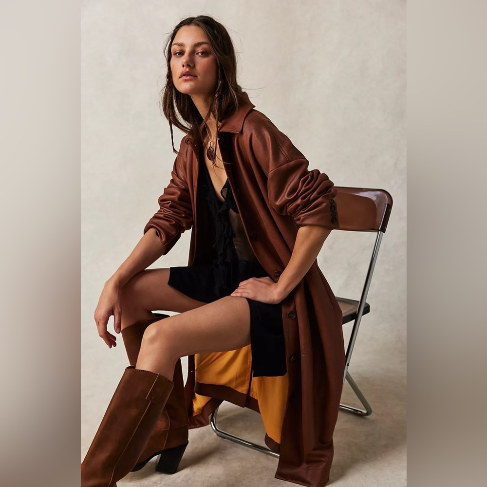Free People Carmen Vegan Suede Duster Size XS